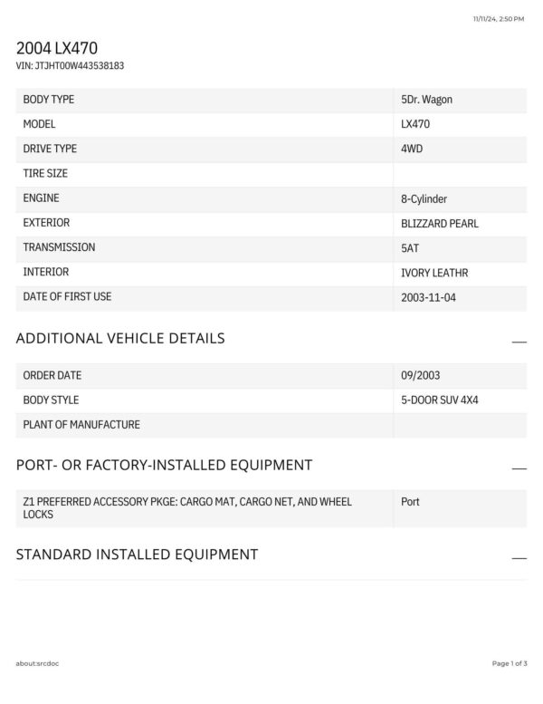 2004 Lexus LX 470 - Image 6