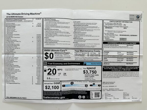 2018 BMW M3 Sedan - Image 27
