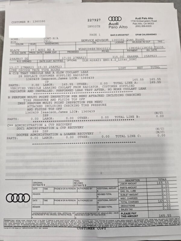 2007 Audi RS4 Sedan - Image 32